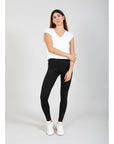 vit bas t-shirt v-ringad