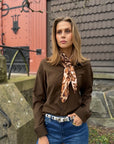 ULRIKA DESIGN 11-6541-5Scarf, leopard, brun