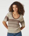 Neo Noir Meiko Stitch Knit Blouse
