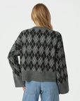 Neo Noir Kick Check Knit Blouse