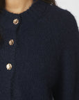 Neo Noir Benuta Fluffy Knit Cardigan