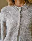 Neo Noir Benuta Fluffy Knit Cardigan