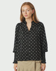 Neo Noir Camisa Dot Blouse