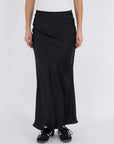 NEO NOIR VICKY HEAVY SATEEN SKIRT BLACK