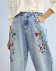 CULTURE tiala Aniceta Embroidery Jeans