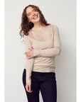 I SAY DEE LACE BLOUSE SAND