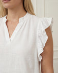 ISay Pearl Flounce Top
