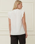 ISay Pearl Flounce Top