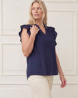 ISay Pearl Flounce Top