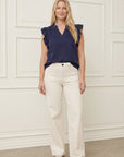 ISay Pearl Flounce Top
