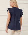 ISay Pearl Flounce Top