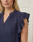 ISay Pearl Flounce Top