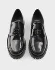 COPENHAGEN STUDIOS CPH848 brushed leather black loafer