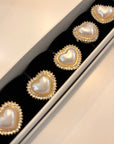 KICKAN - Pearl Heart Button Gold