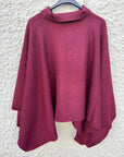 BY NAGY Poncho with collar & wide sleeves