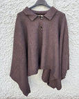 BY NAGY Poncho with collar & wide sleeves