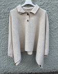 BY NAGY Poncho with collar & wide sleeves