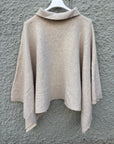 BY NAGY Poncho with collar & wide sleeves
