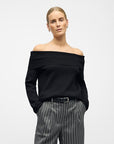 OBJECT REYNARD L/S RE OFF SHOULDER KNIT DIV