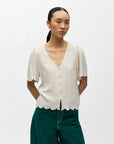 OBJECT SANNE 2/4 LO V-NECK TOP NOOS