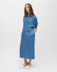 OBJECT FRAME TIANA 2/4 LO DENIM DRESS DIV