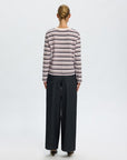 SELECTED ESSENTIAL LS STRIPED BOXY TEE NOOS
