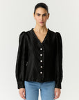 YAS RIPPLE LS V-NECK SHIRT S. NOOS