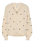 YAS BOW LS EMBROIDED KNIT CARDIGAN S.
