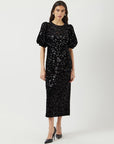 YAS SOFIE 2/4 SEQUIN MIDI DRESS