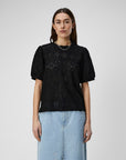 OBJECT TOPP FEODORA SS TOP BLACK