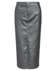 OBJECT NAYA COATED MW SKIRT BLACK