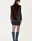 BY NAGY Escandelle Sleeveless faux fur vest