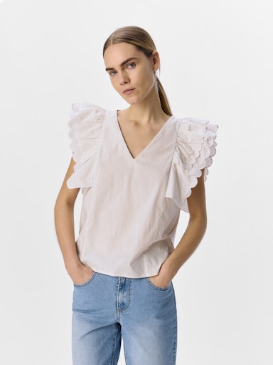 Blus från Object med volang i ärm 