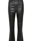 SOAKED KAYLEE PU KICKFLARE PANTS BLACK