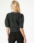 NEO NOIR Maia Stone Knit blouse ANTRACIT