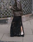 NEO NOIR Emmie Lace Skirt BLACK