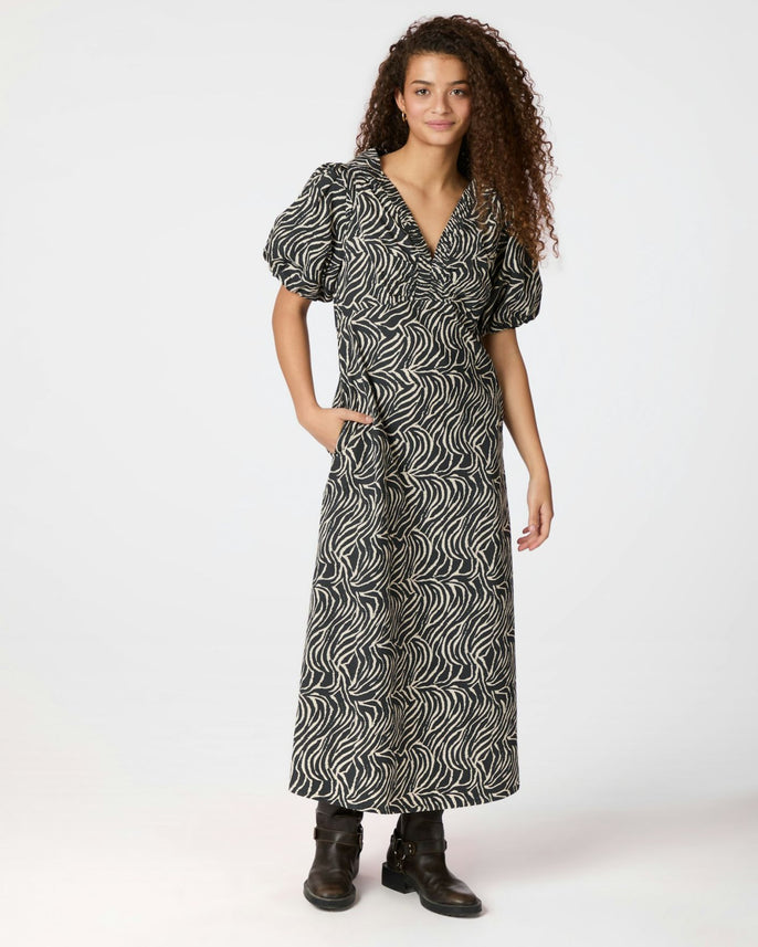 Neo Noir Illana Zebra Dress - Black
