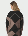 NEO NOIR Inga Check Fluff Knit Blouse