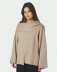 NEO NOIR Wals Knit Scarf Blouse