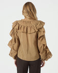 NEO NOIR Nula Flounce Crisp Blouse