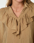 NEO NOIR Nula Flounce Crisp Blouse