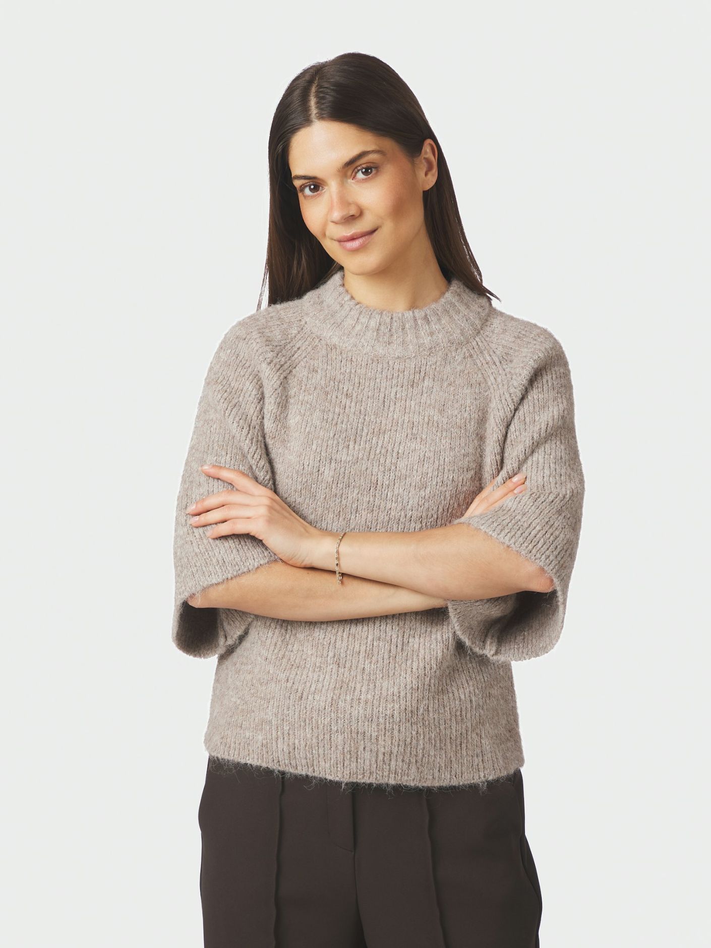 NEO NOIR Bandi Fluffy Knit Blouse