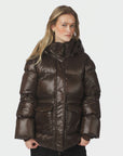 BRUN PUFFER JACKA