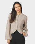 NEO NOIR Gio Fluffy Knit Cardigan