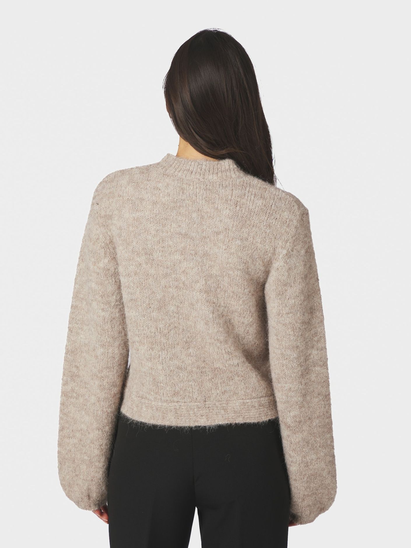 NEO NOIR Gio Fluffy Knit Cardigan