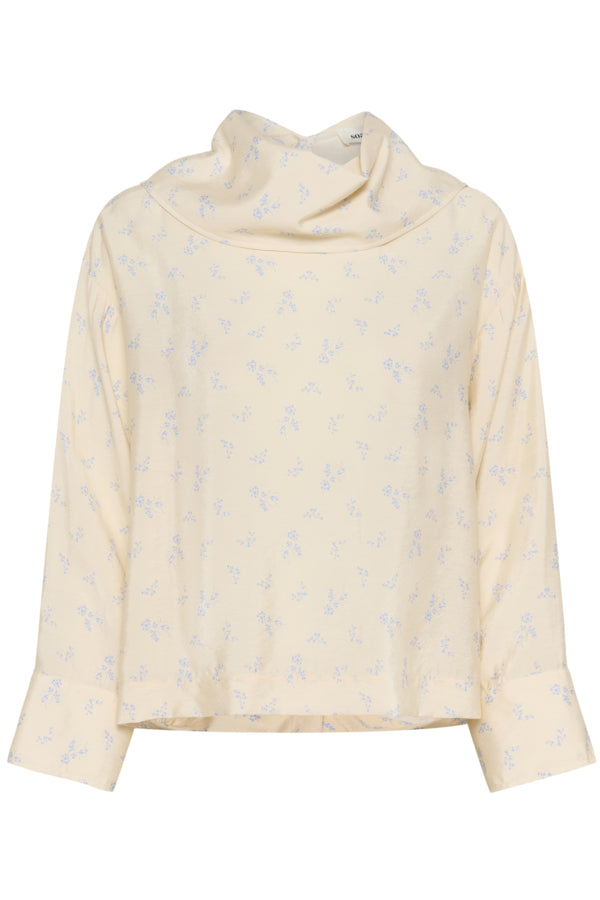 SOAKED Eneya Printed Funnel Blouse LS