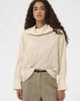 SOAKED Eneya Printed Funnel Blouse LS