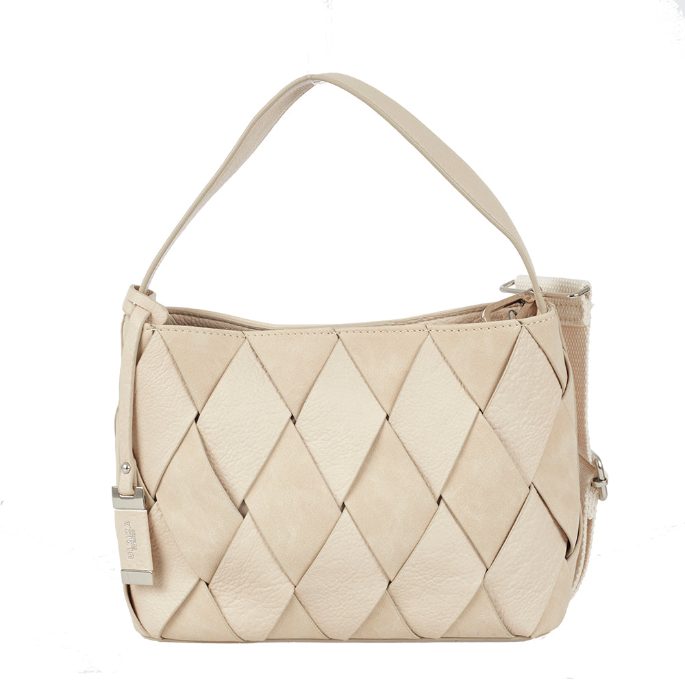 VÄSKA FLÄTAD BEIGE