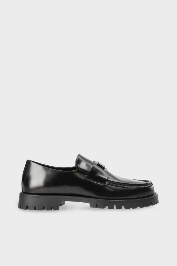 COPENHAGEN STUDIOS CPH848 brushed leather black loafer