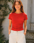 COSTER Sweat blouse with draped detail